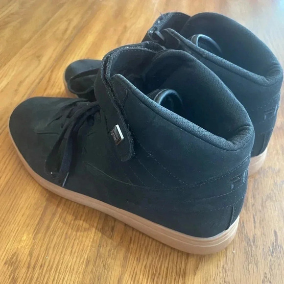 Fila vulc 13 black mid plus men's sneakers size 10 EUC #61 - Picture 3 of 8